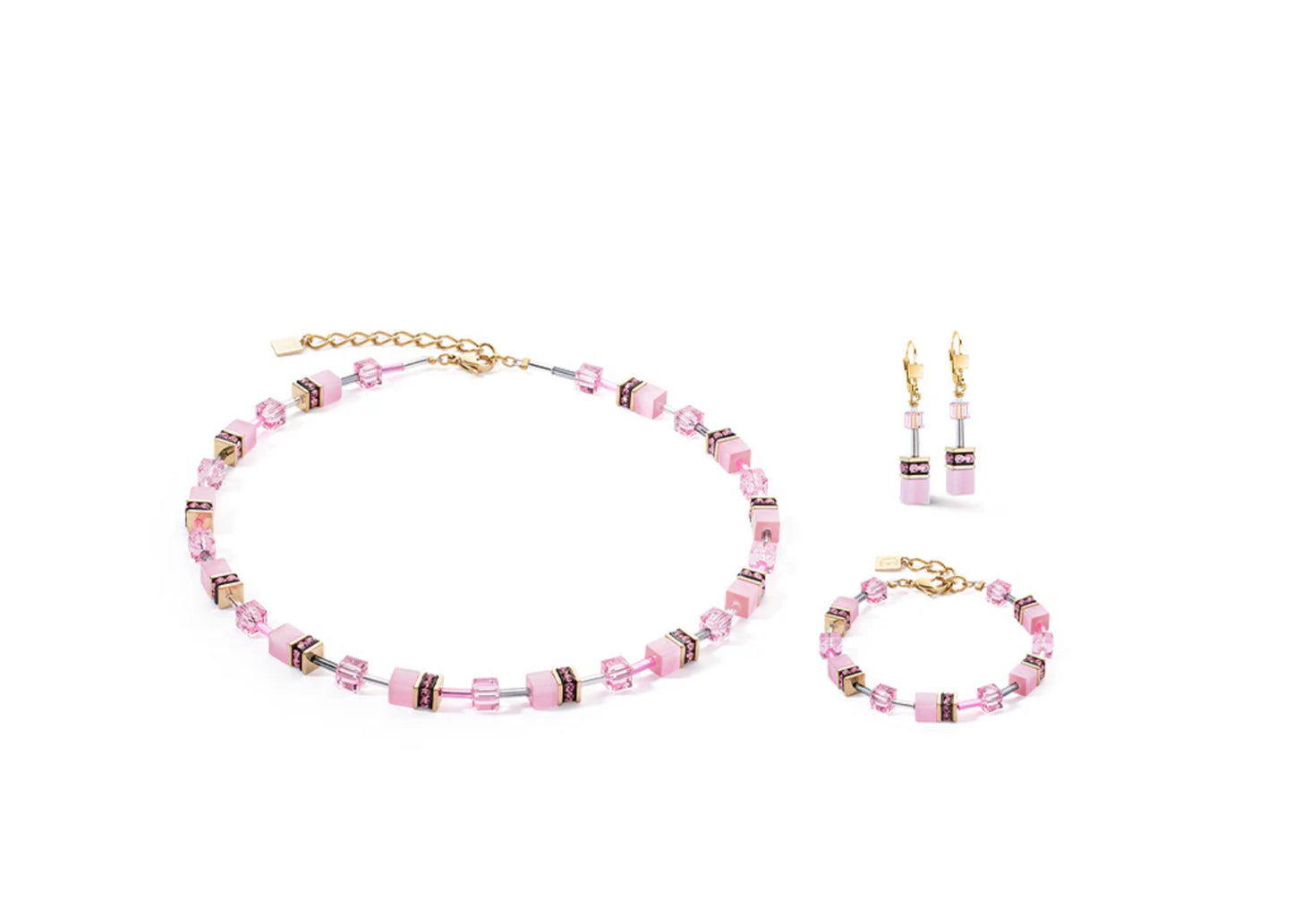 GEO CUBE MONO GOLD BRACELET PINK 4020/30_1920