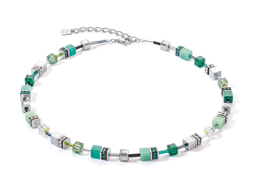 GEOCUBE TEAL GREEN NECKLACE 2838/10_0500