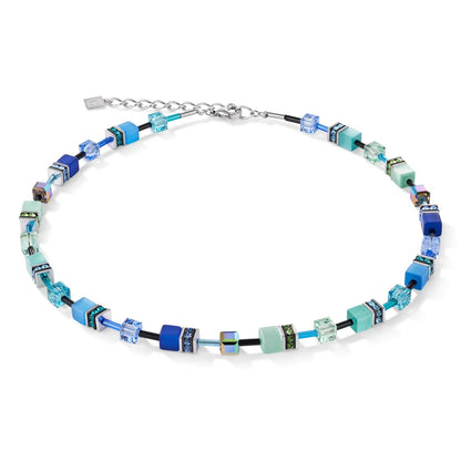 Geo Cube Bright Blue Necklace Mandi and Co