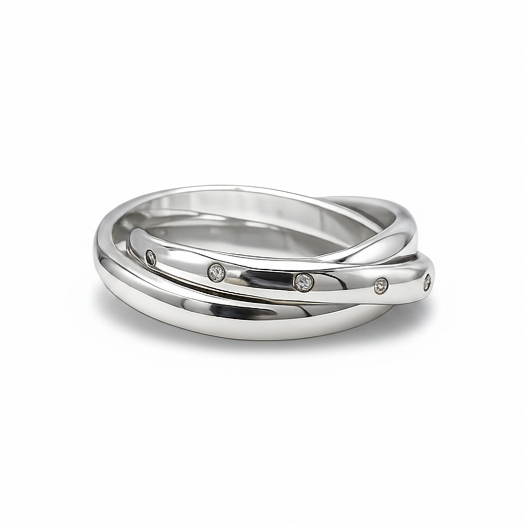 Russian Wedder Style Sterling Silver Ring