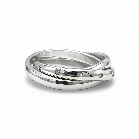 Russian Wedder Style Sterling Silver Ring