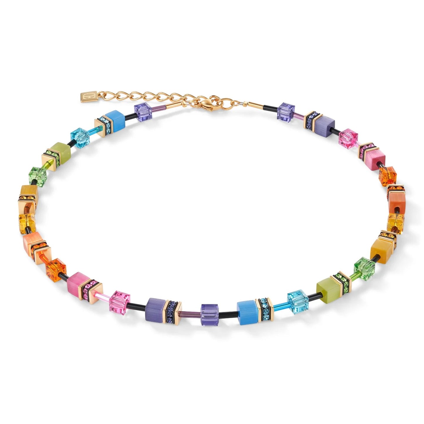 Geo Cube Fresh Rainbow Necklace - Mandi and Co