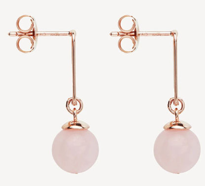 Alba Rose Quartz Earrings