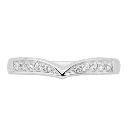 Diamond Contour Wedding Ring