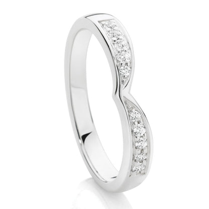 Diamond Contour Wedding Ring