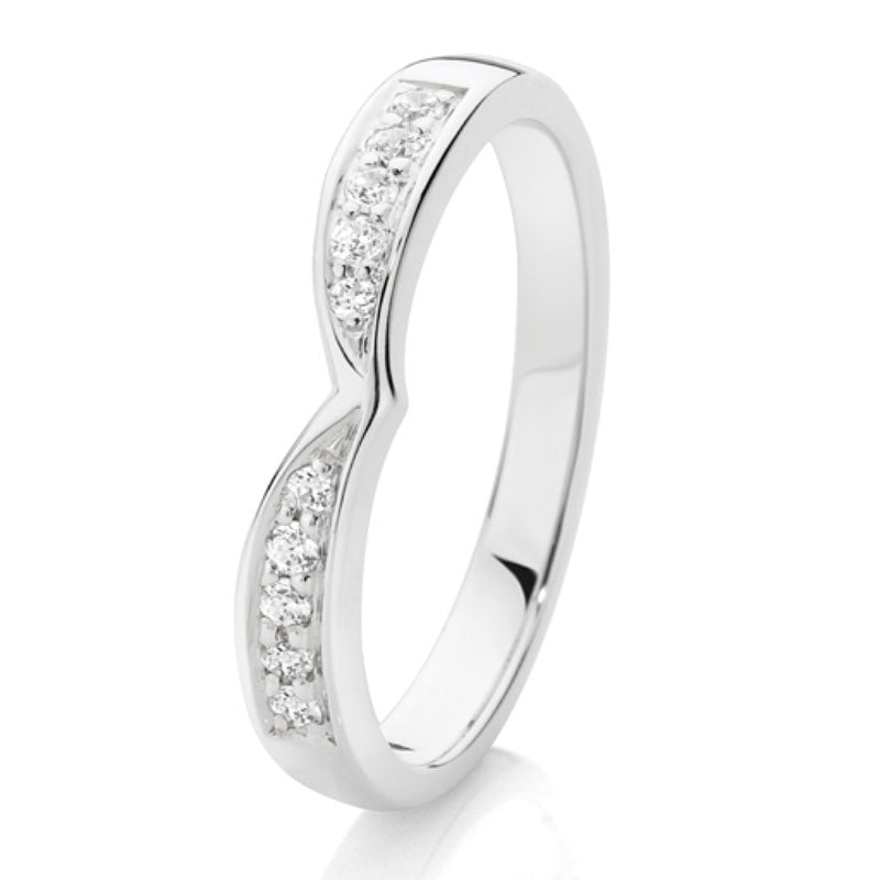 Diamond Contour Wedding Ring