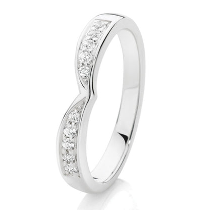 Diamond Contour Wedding Ring