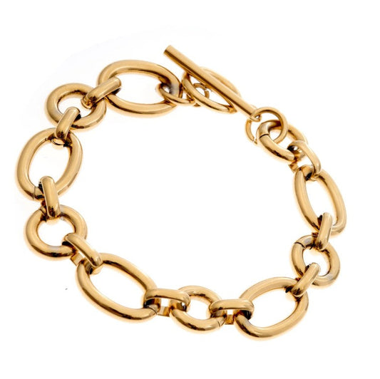 Scarlett - Gold Plate Stainless Steel Link Bracelet
