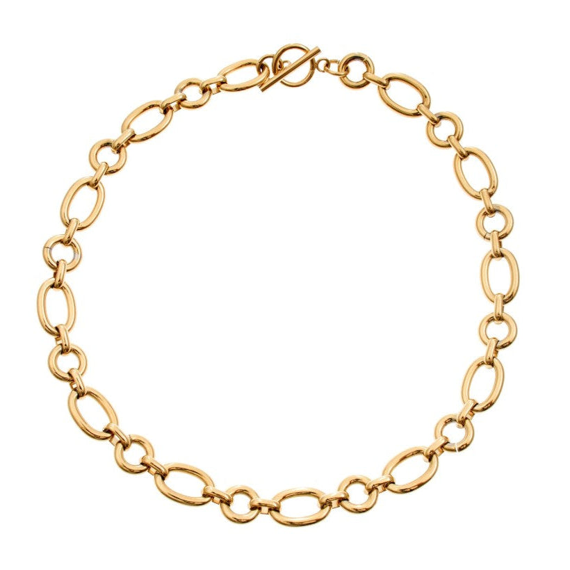 Scarlett - Gold Plate Stainless Steel Link Necklace